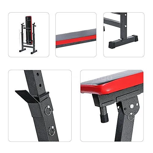 KOBO ADJUSTABLE HOME GYM WEIGHT BENCH PRESS EXERCISE EQUIPMENT SEAT SQUAT STAND DIP