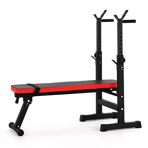 KOBO ADJUSTABLE HOME GYM WEIGHT BENCH PRESS EXERCISE EQUIPMENT SEAT SQUAT STAND DIP