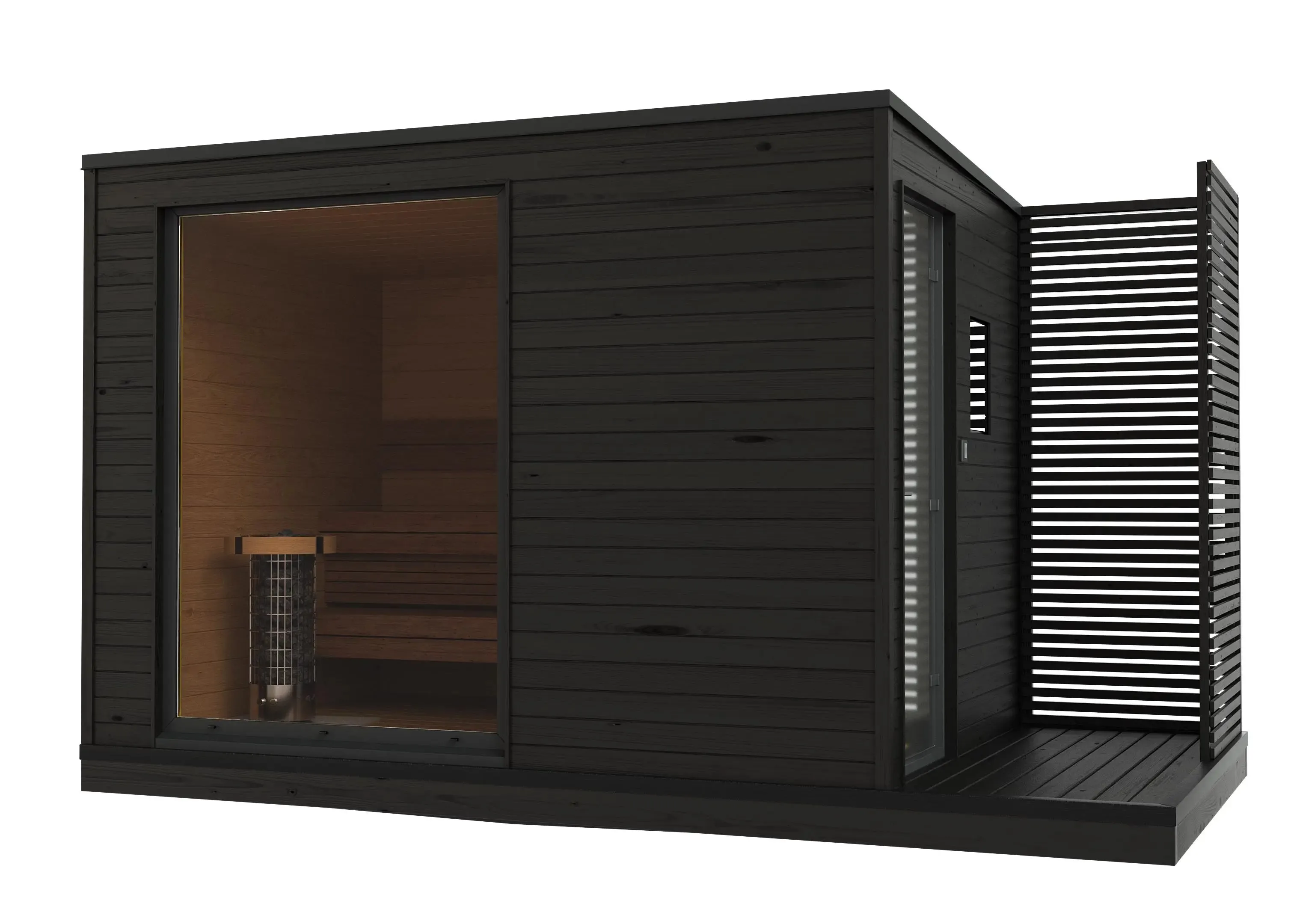 Kuutio XL w/ change room - Luxury Modern Sauna