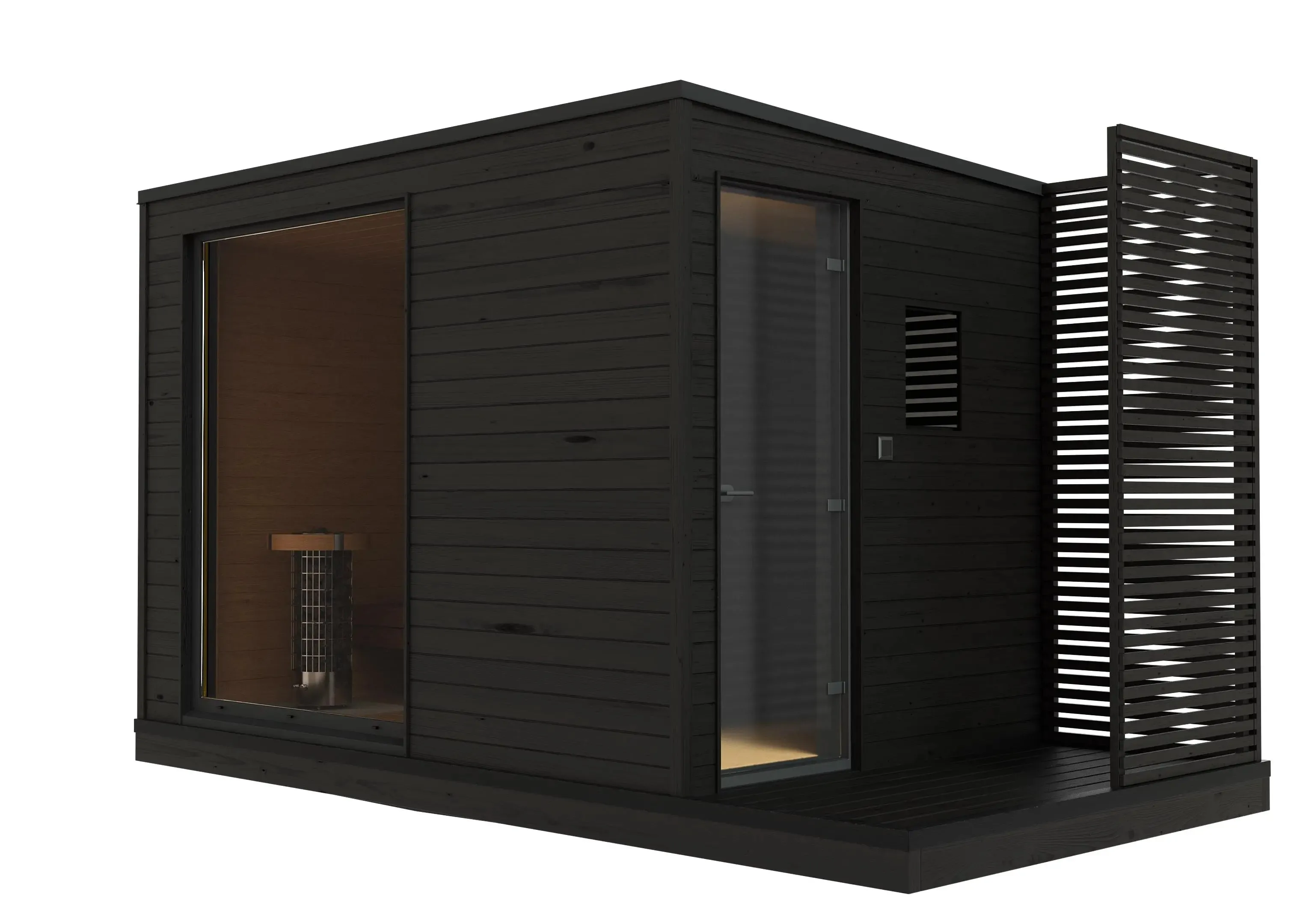 Kuutio XL w/ change room - Luxury Modern Sauna