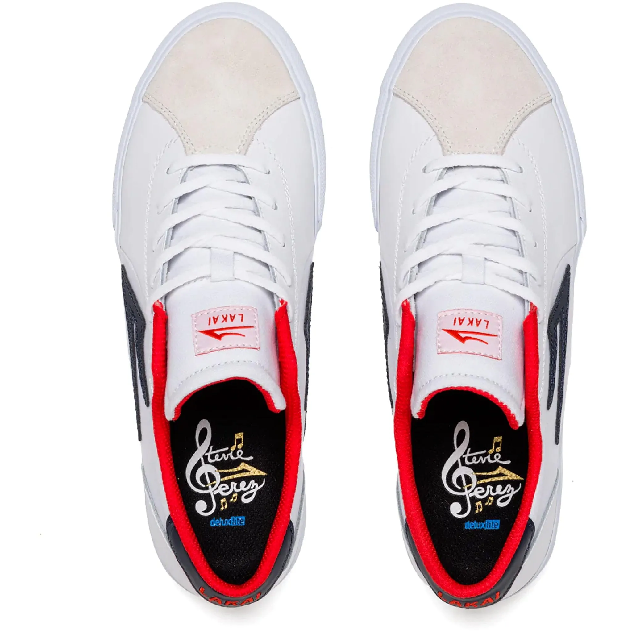 Lakai Flaco II White Navy Leather