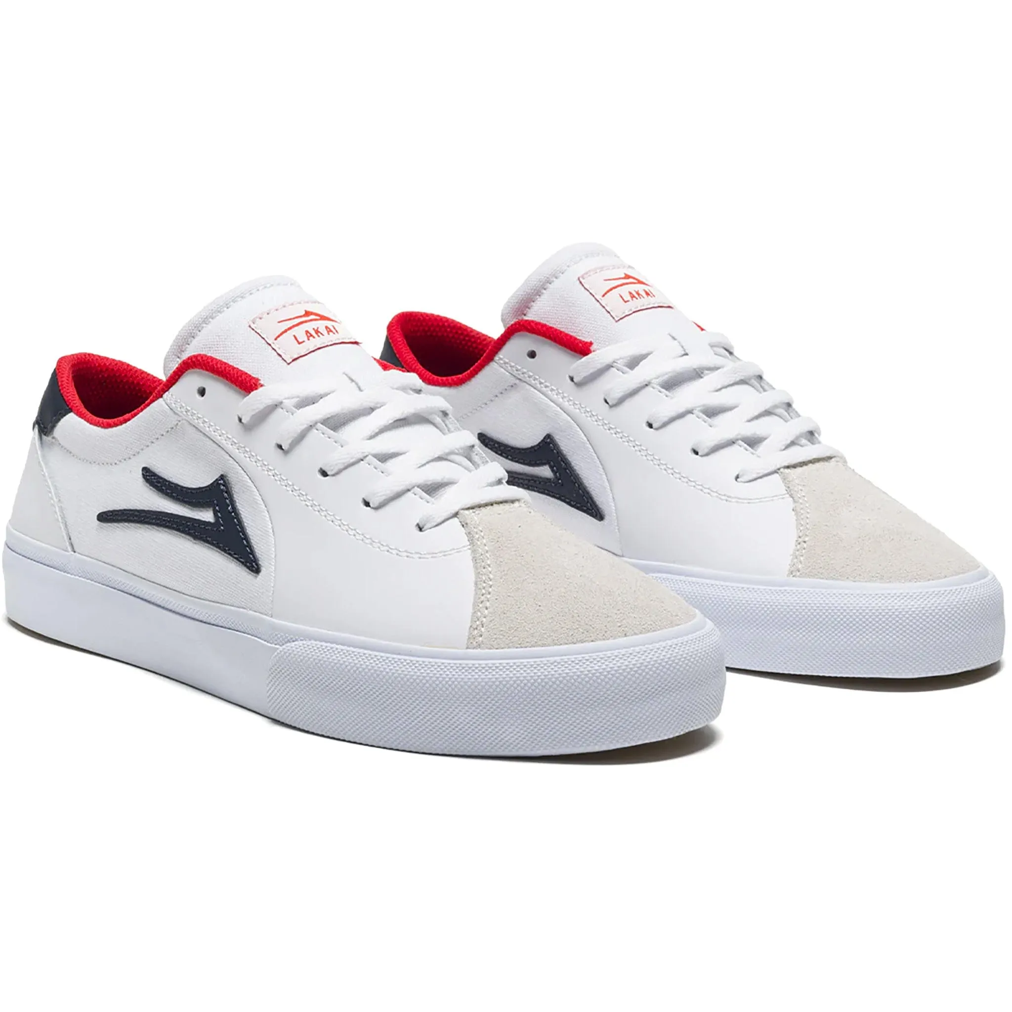 Lakai Flaco II White Navy Leather