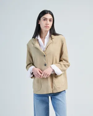 leather walking jacket
