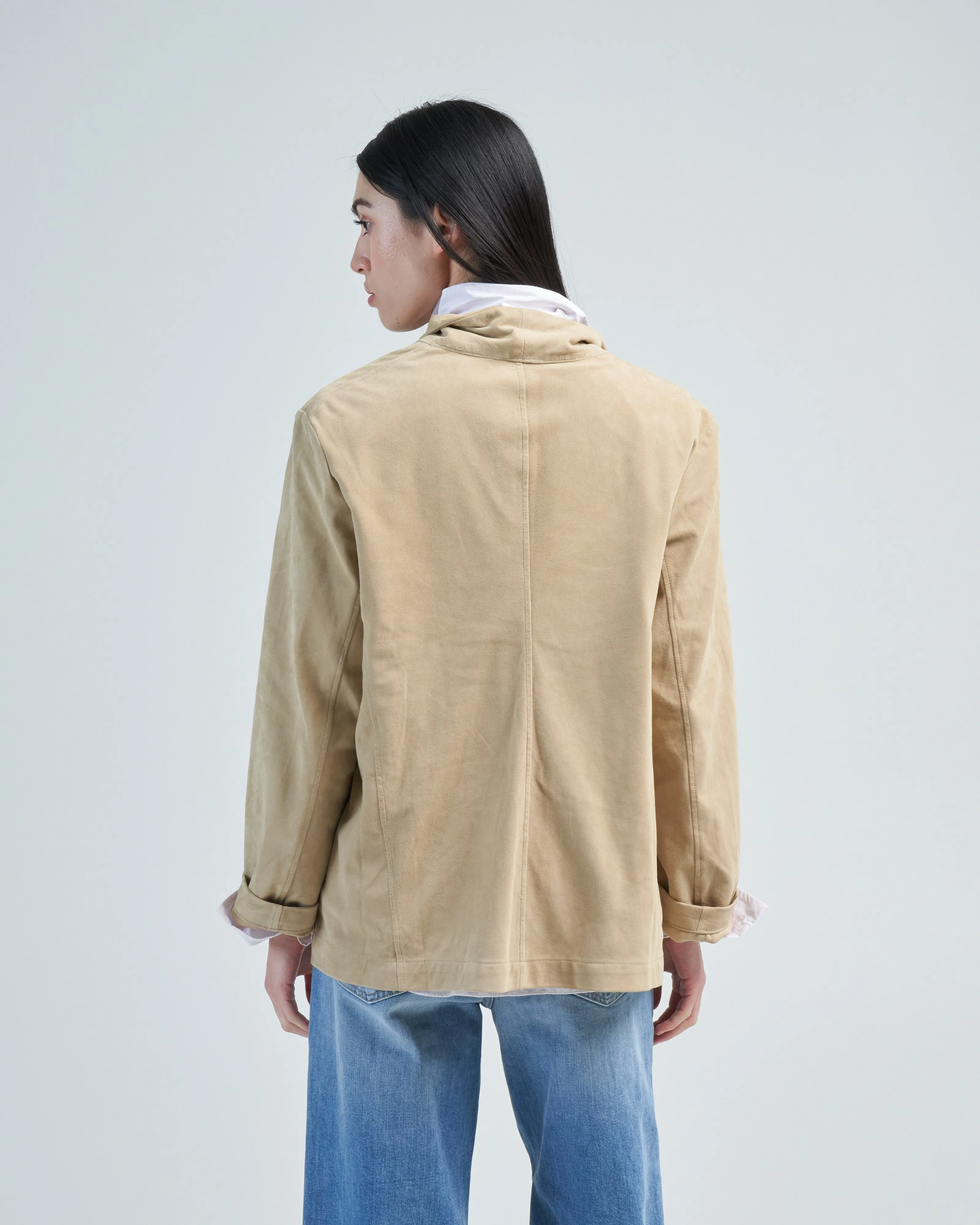 leather walking jacket