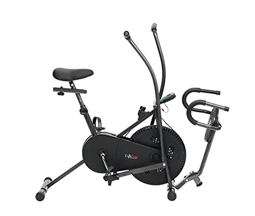 Lifeline Air Bike Moving Handles with Twister Suitable for Weight Loss at Home Gym 3 in 1 LE 103T