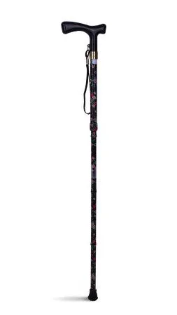 Lifestyle T handle folding walking stick
