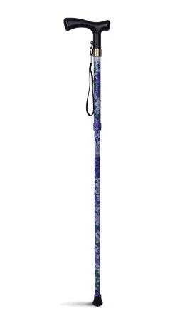 Lifestyle T handle folding walking stick