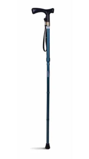 Lifestyle T handle folding walking stick