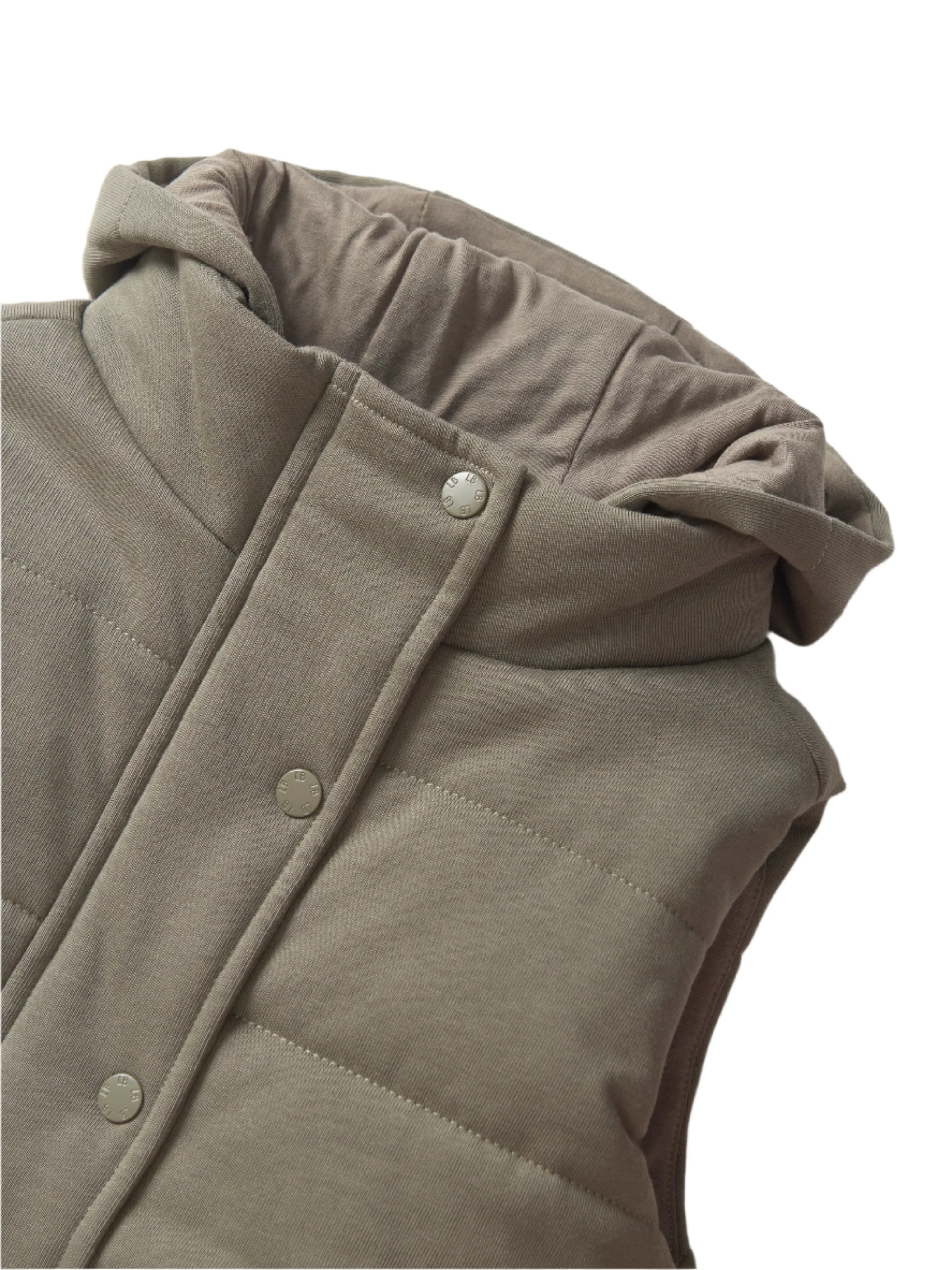 Little Bipsy Hooded Puffer Vest - Army Green