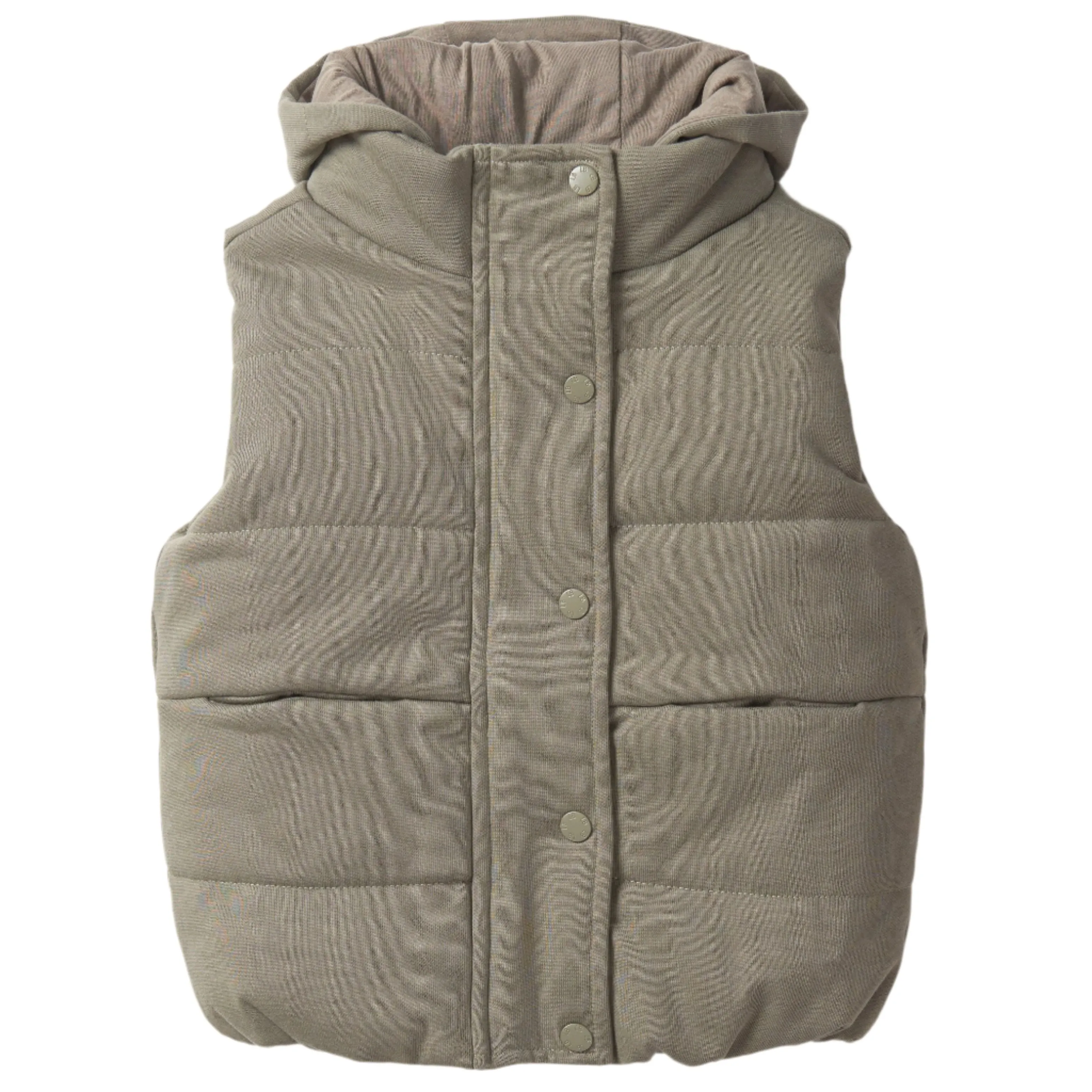 Little Bipsy Hooded Puffer Vest - Army Green