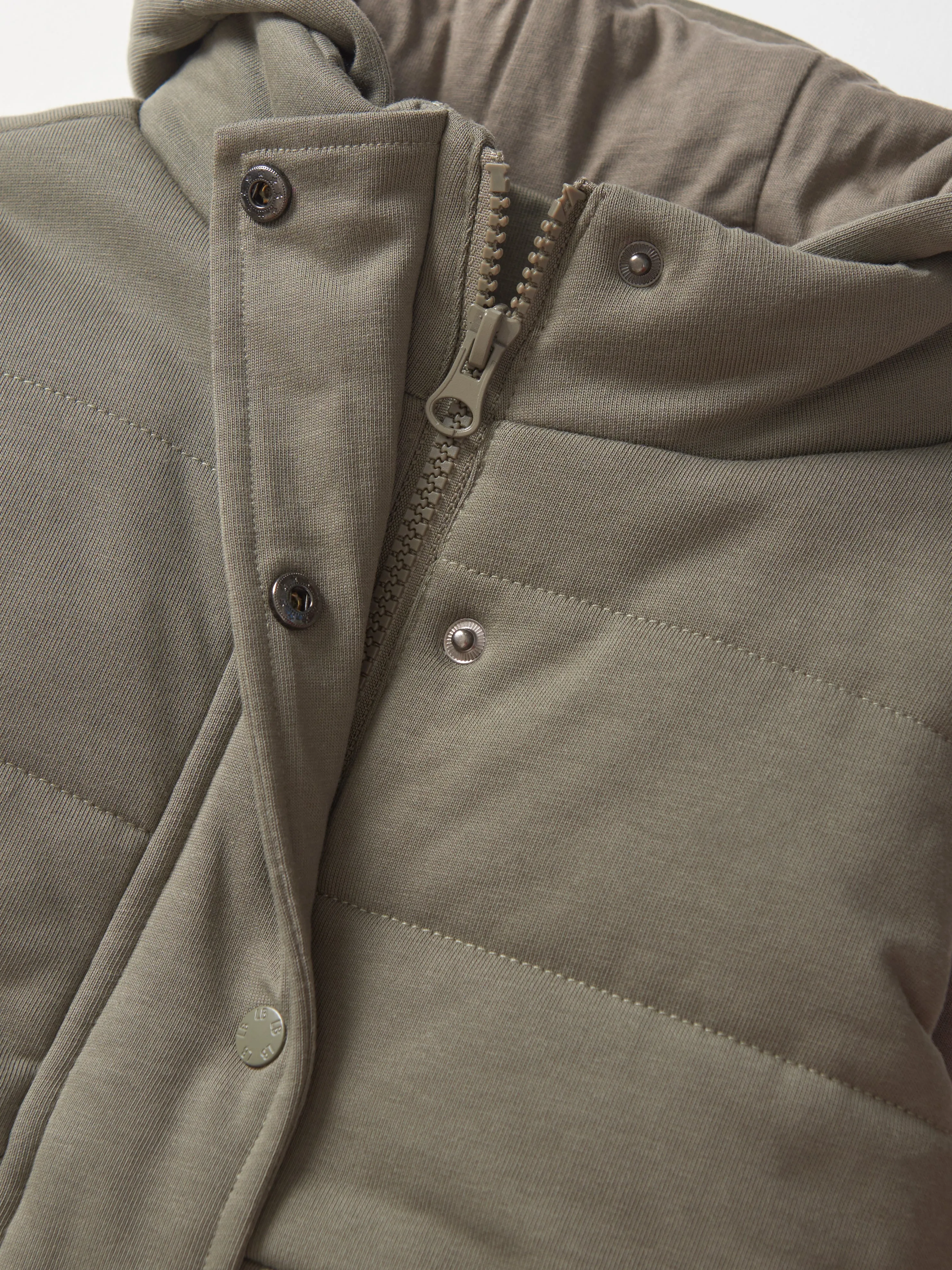 Little Bipsy Hooded Puffer Vest - Army Green