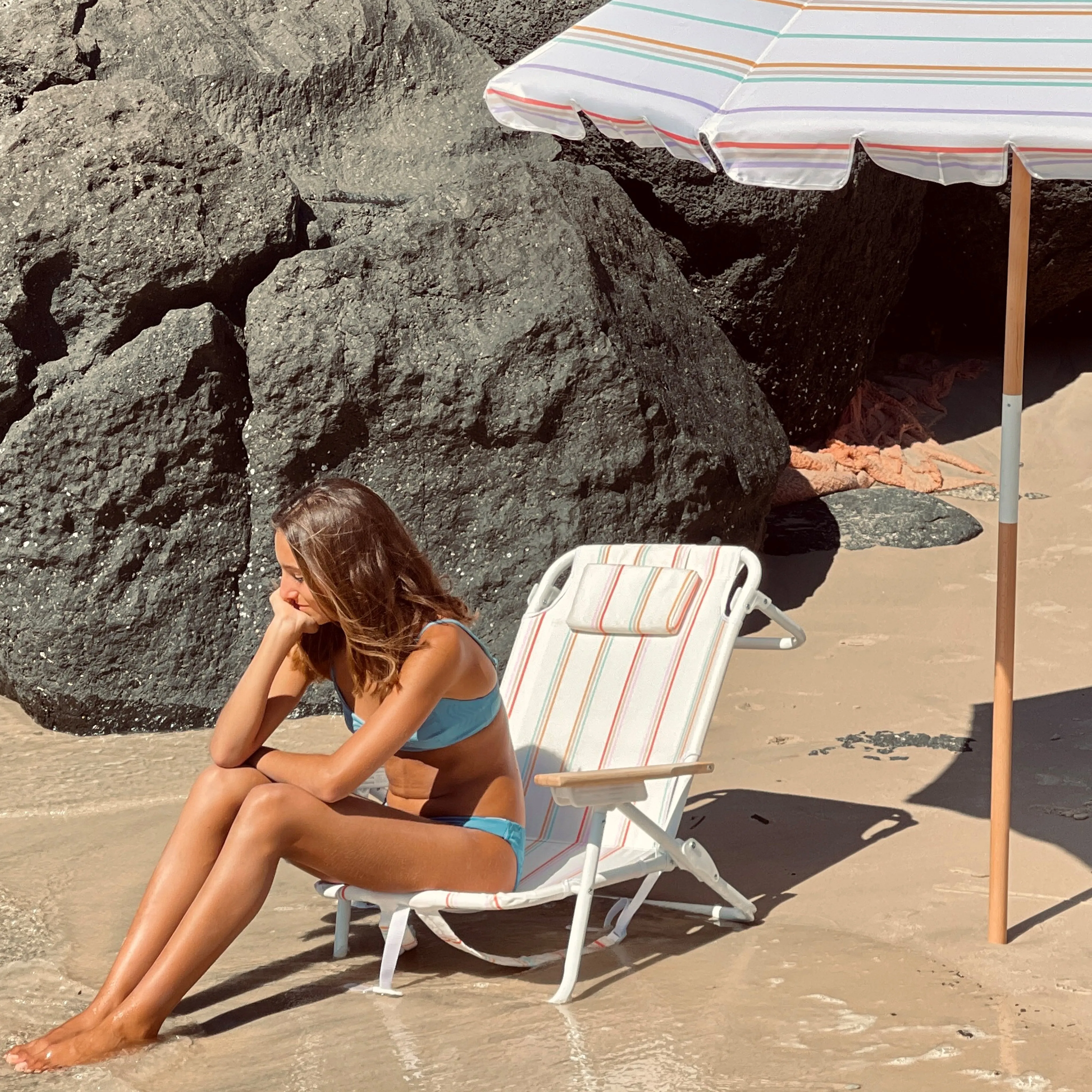LUXE BEACH CHAIR - RIO SUN MULTI STRIPE