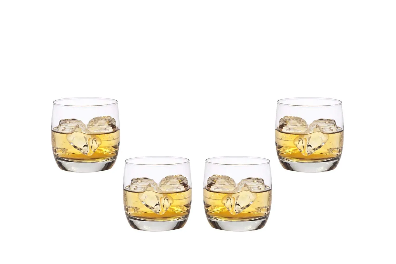 Marvelous Rocks Stemless Glasses Set 1 Oz, Modern Party Glassware Set of (4)