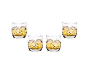 Marvelous Rocks Stemless Glasses Set 1 Oz, Modern Party Glassware Set of (4)