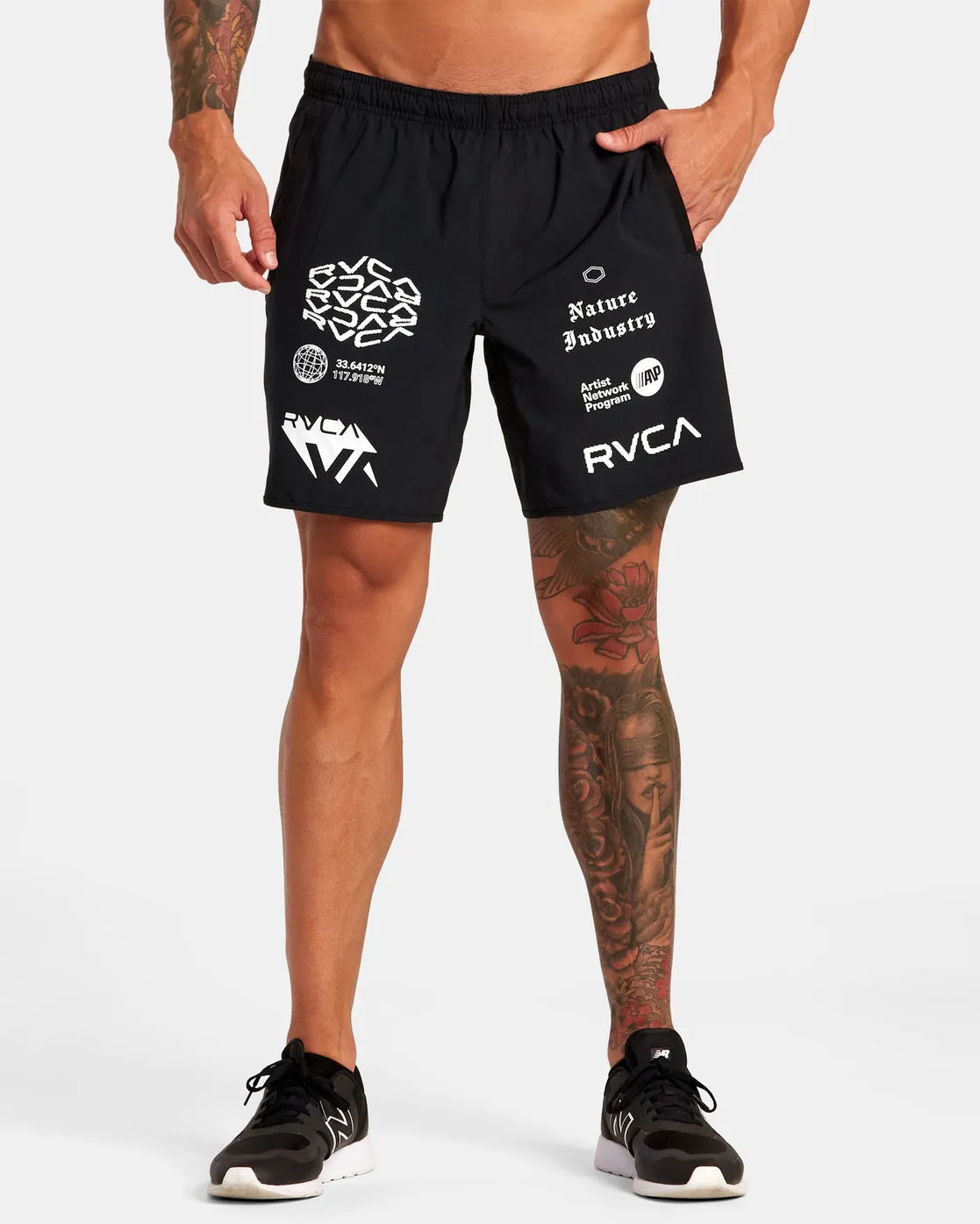 Men's Yogger Stretch Elastic Waist 17" Shorts