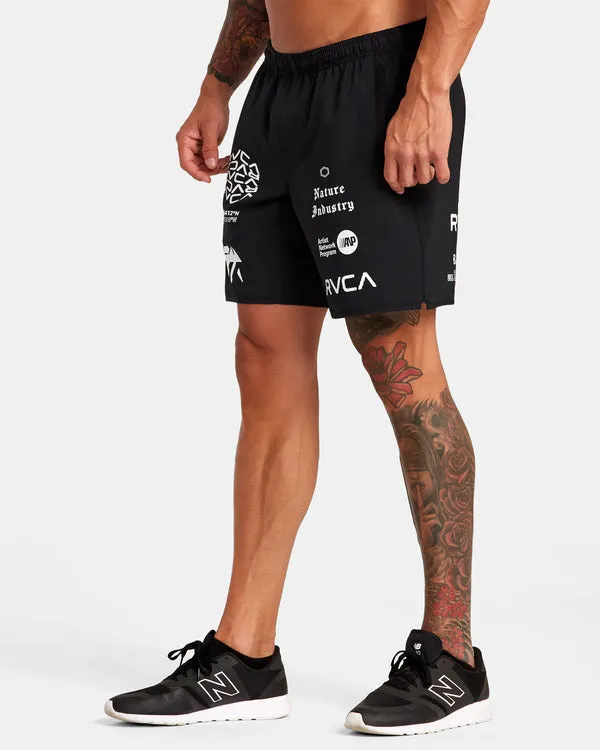 Men's Yogger Stretch Elastic Waist 17" Shorts