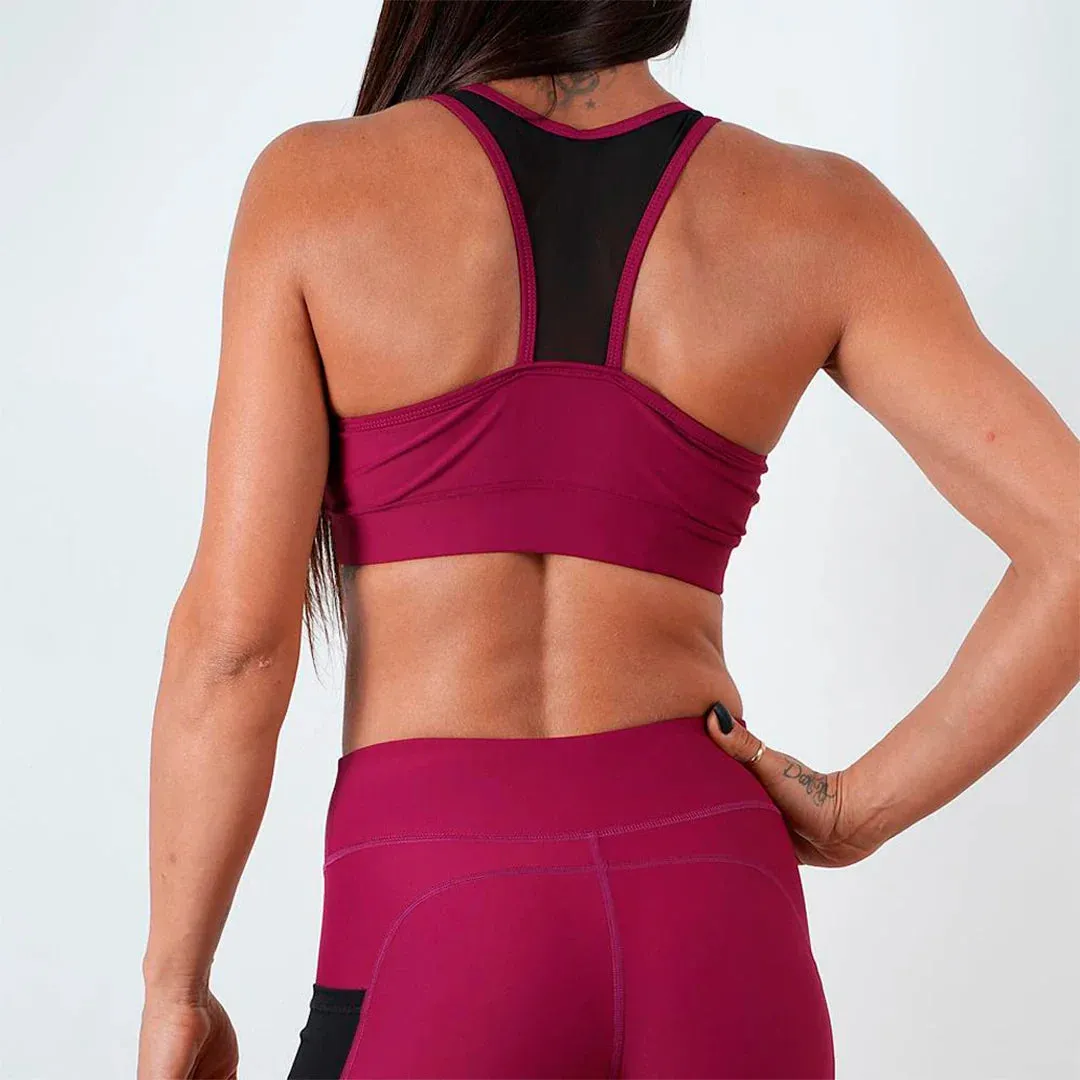 Mesh Top Sports Bra