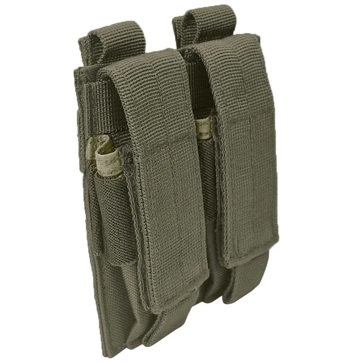 Mil-Tec Double Pistol MOLLE Mag Pouch Olive