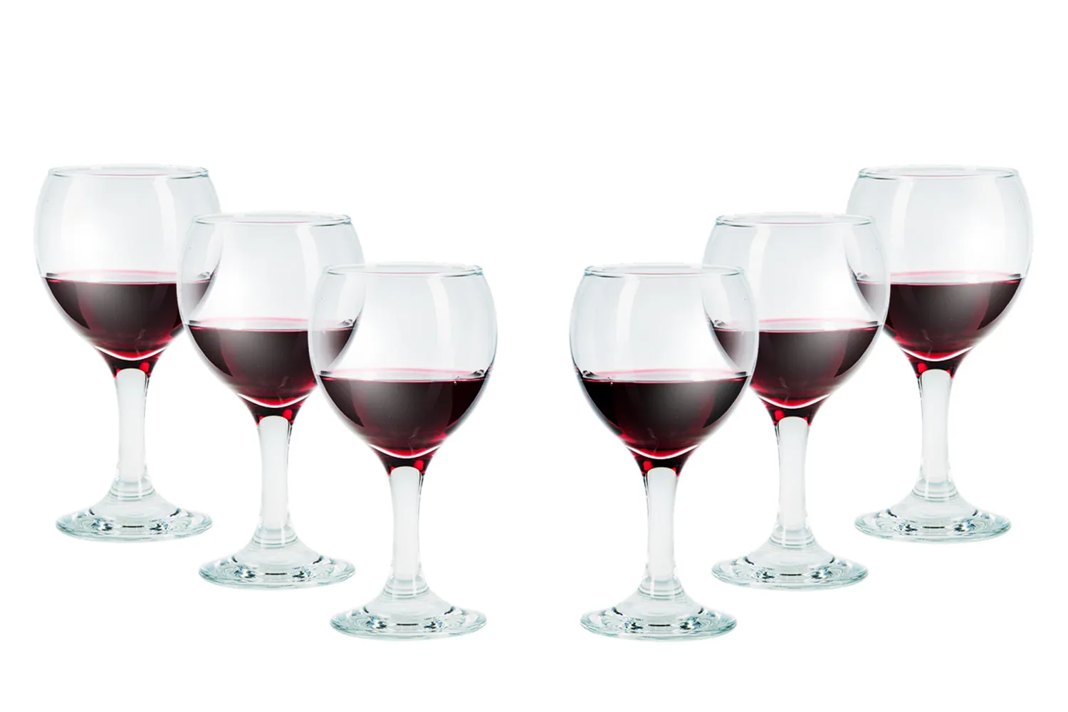 Misket Wine Glass Set of 6, Clear Wine Goblets