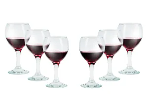 Misket Wine Glass Set of 6, Clear Wine Goblets