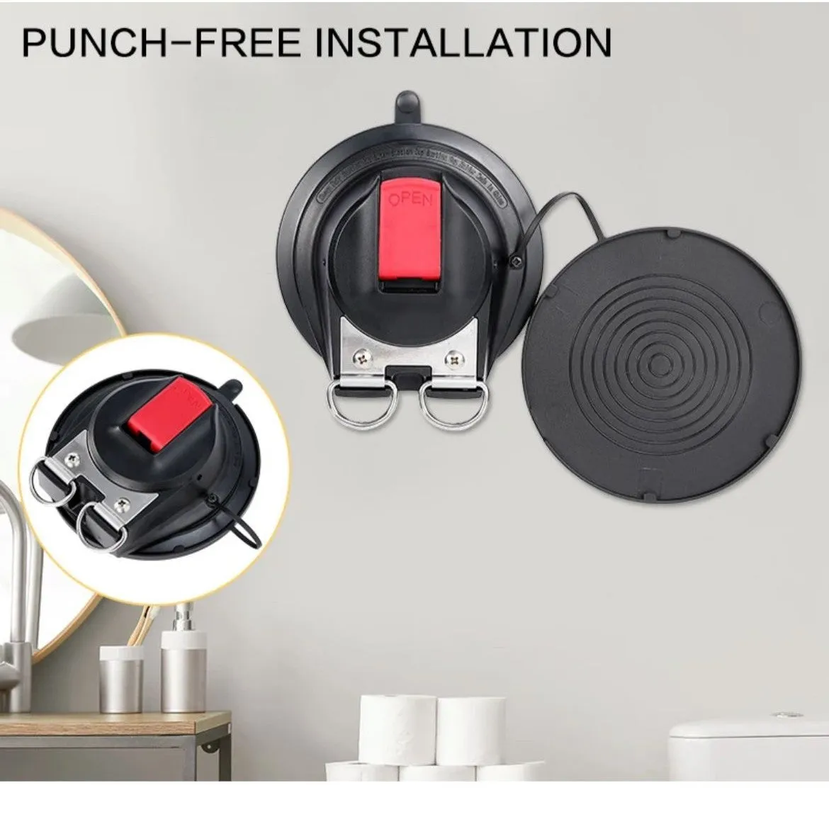 Mrm Outdoor Accessories Heavy Duty Car Strap Suction Cup Hooks Strong Suction Cups for Car Awning Boat Camping Trap