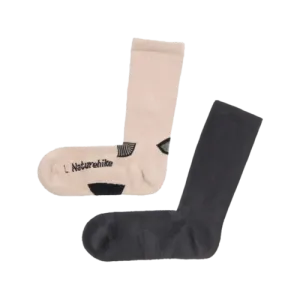 Naturehike - Fitness Right Angle Socks 2 Pairs Short - Black-Khaki