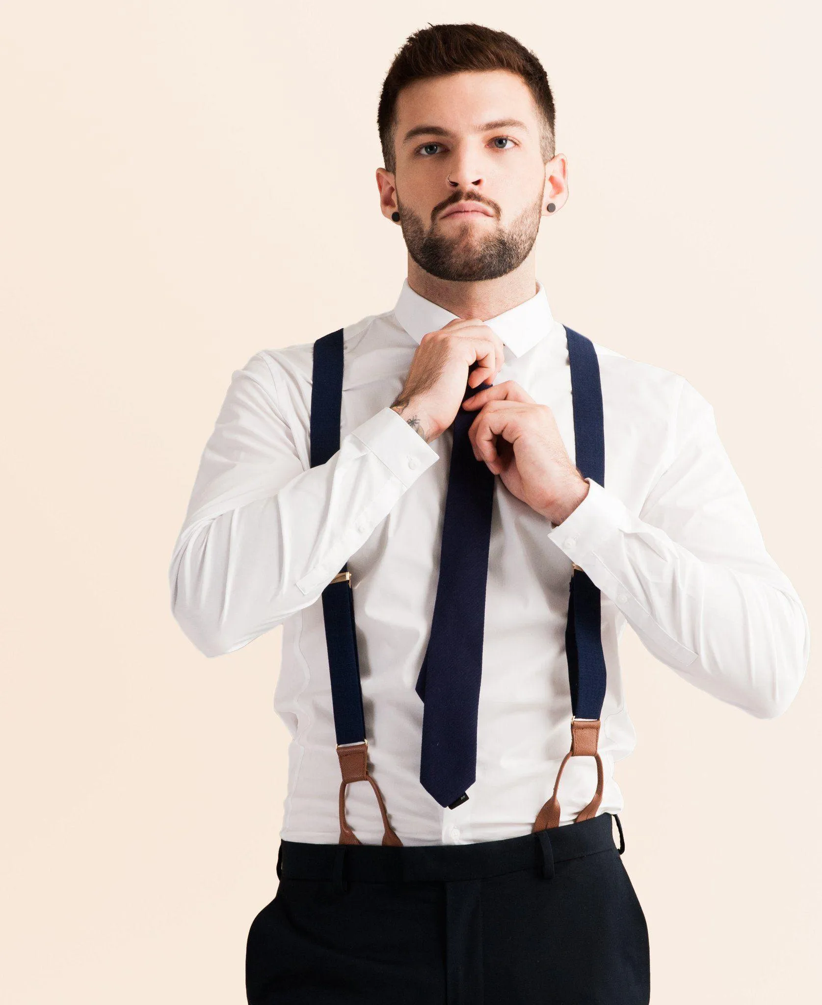 Navy Tides - Classic Navy Suspenders