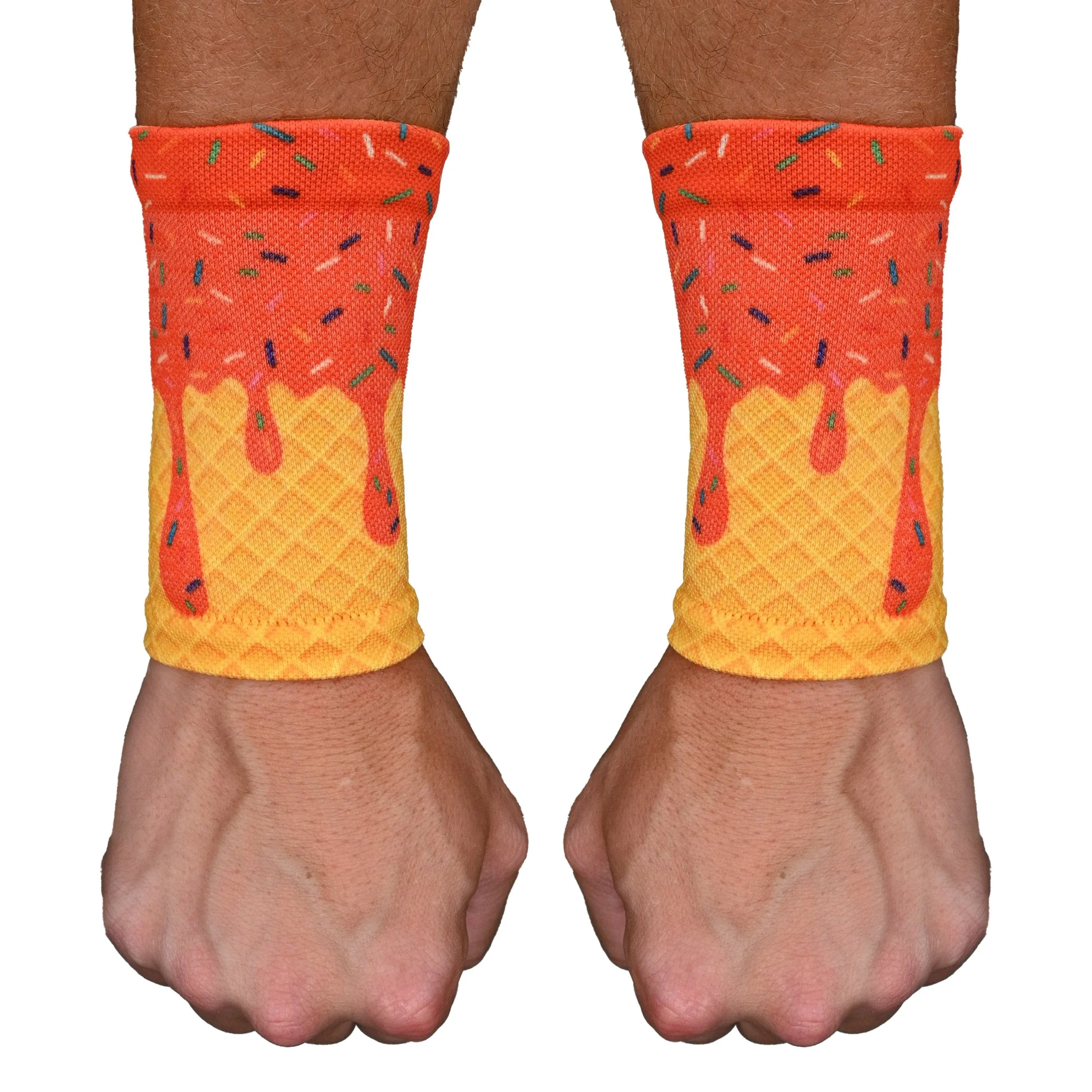 Orange Ice Cream Wrist Support Sleeves