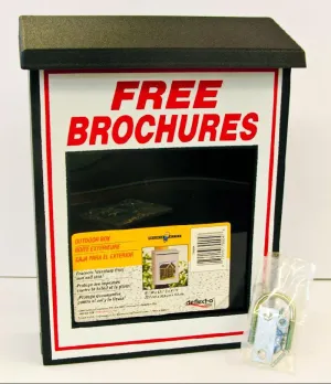 Outdoor Literature Box (Black) - Deflecto brand