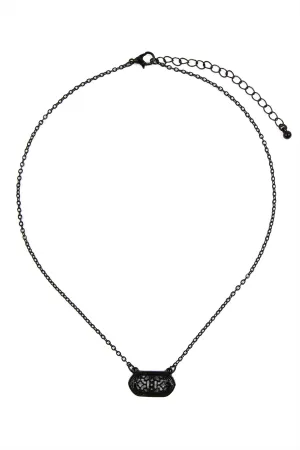 OVAL FILIGREE NECKLACE AND EARRING SET