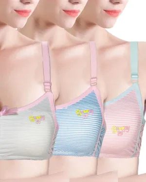 Pack of 3 -  Comforts Cotton Bra for Women