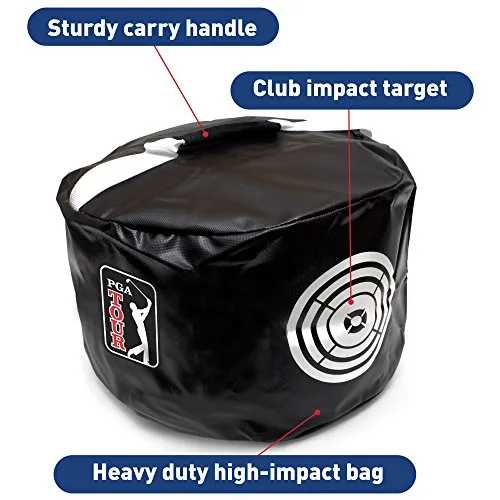 PGA Tour Power Play Golf Impact Bag with DVD Guide - Black