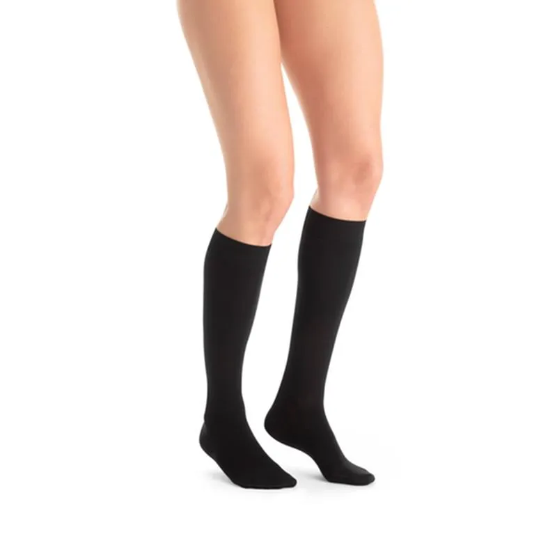 PR/1 JOBST ULTRASHEER WOMEN, KNEE HIGH, 15-20MMHG, XL, FULL CALF, CLASSIC BLACK, CLOSED TOE