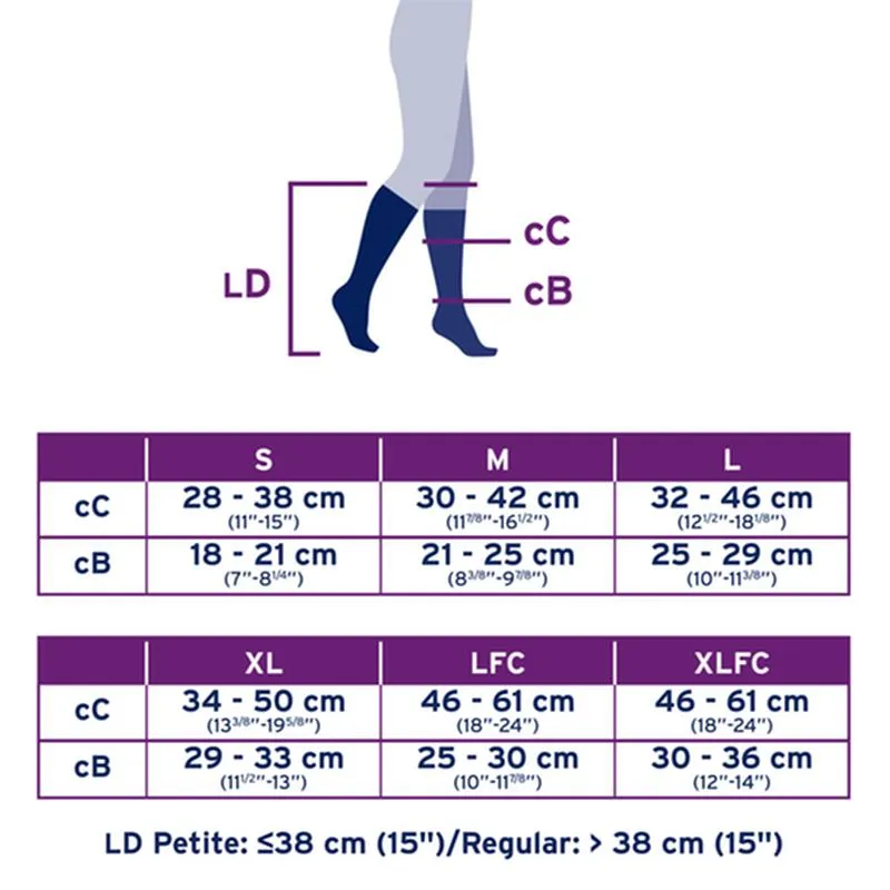 PR/1 JOBST ULTRASHEER WOMEN, KNEE HIGH, 15-20MMHG, XL, FULL CALF, CLASSIC BLACK, CLOSED TOE