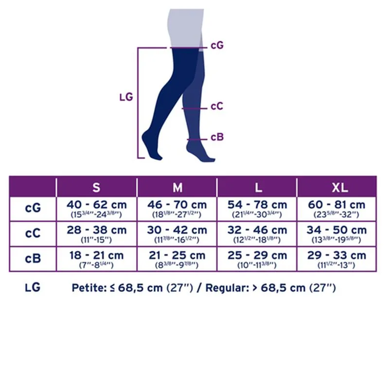 PR/1 JOBST ULTRASHEER WOMEN, THIGH HIGH W/SIL DOT BAND, 15-20MMHG, SM, CLASSIC BLACK, CLOSED TOE
