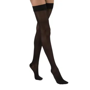 PR/1 JOBST ULTRASHEER WOMEN, THIGH HIGH W/SIL DOT BAND, 15-20MMHG, SM, CLASSIC BLACK, CLOSED TOE