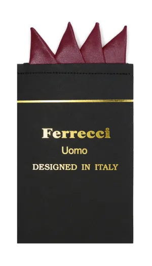 Pre-Folded Microfiber Burgundy Handkerchief Pocket Square