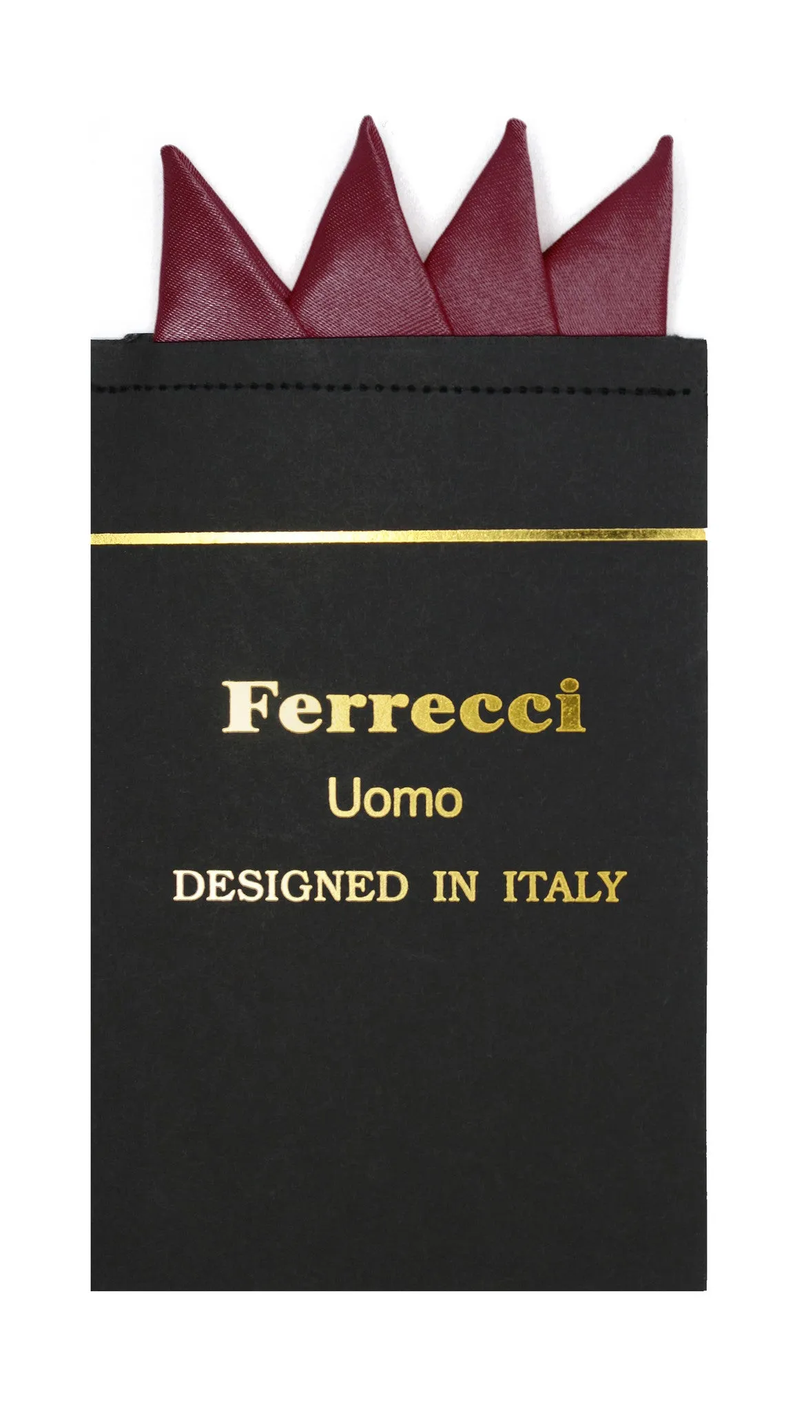 Pre-Folded Microfiber Burgundy Handkerchief Pocket Square