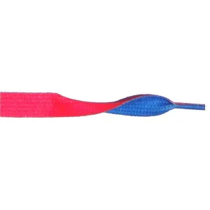 Printed 3/8" Flat Laces - Hot Pink/Blue (1 Pair Pack) Shoelaces