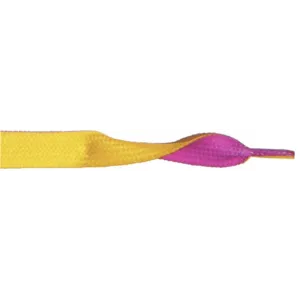 Printed 3/8" Flat Laces - Yellow/Purple (1 Pair Pack) Shoelaces