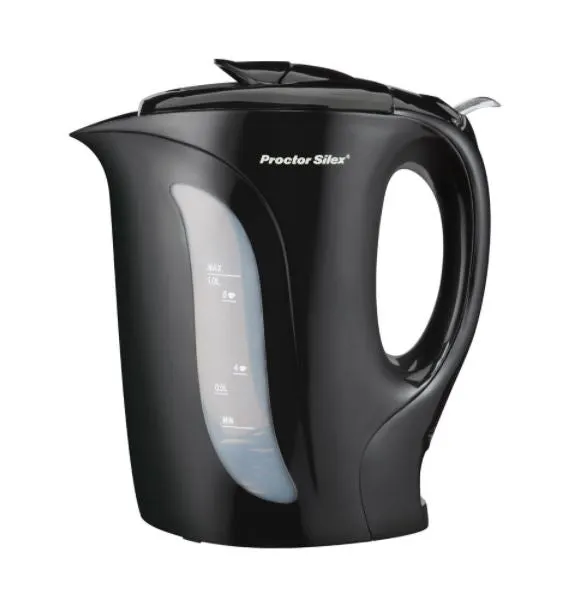 Proctor Silex Durable Black Kettle 1L