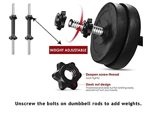 Protoner 10kg Adjustable Dumbbells with String Bag