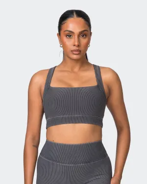 Rebound Vintage Rib Bra - Washed Black