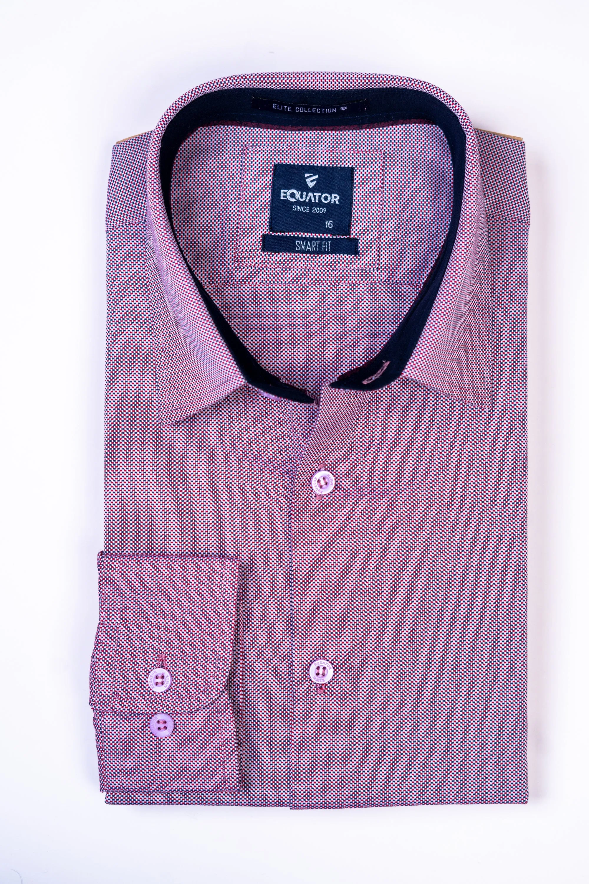 Red Patterned Formal Shirt