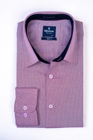 Red Patterned Formal Shirt