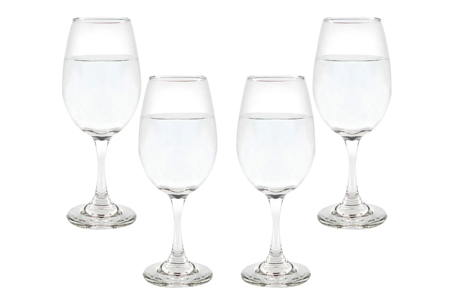 Rioja Stemmed Wine Glasses 12,75 Oz, Modern Crystal Clear Goblets Set (4)
