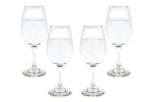 Rioja Stemmed Wine Glasses 12,75 Oz, Modern Crystal Clear Goblets Set (4)