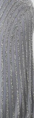 Roycebridal Lakshmigown Gold Gray Crystal Long Evening Dress Mermaid 2020 V Neck Tulle Beaded Fashion Evening Gown Robe De Soiree