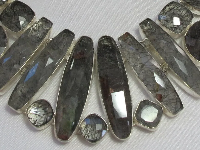 *Rutilated Quartz Crystal Gemstone Necklace