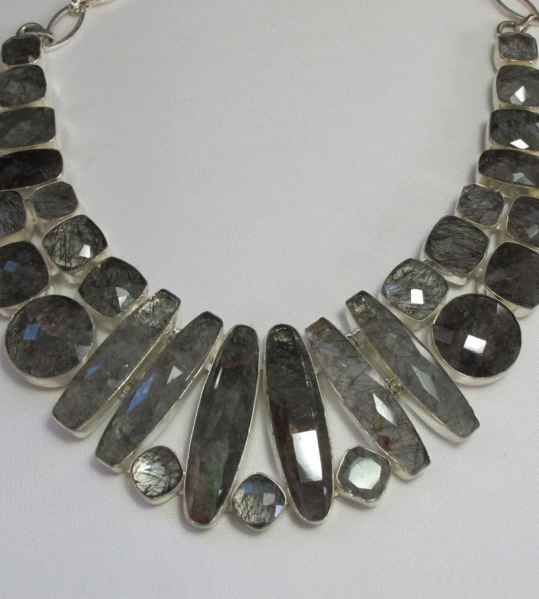*Rutilated Quartz Crystal Gemstone Necklace